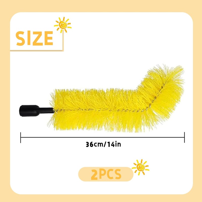 QoTang 2 PCS Gutter Cleaning Brush Roofing Tool Rain Gutter Guard Cleaner Tool Adaptation Thread Interface Dia 0.83 Inch 21 mm Gutter Cleaning Brush Tools Interface Diameter (Pole Not Included) - Image 3